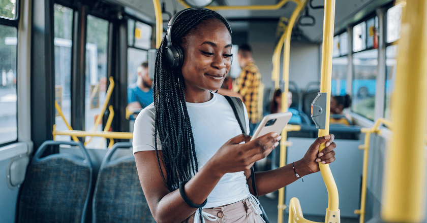 Girl listens to money matters podcast